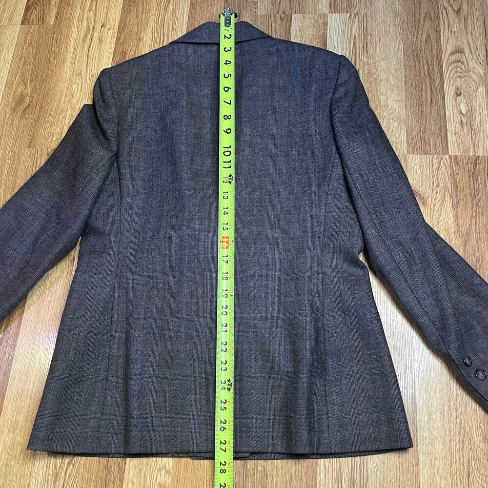 Vintage Saville Tweed Wool Blazer Plaid Sz 10 Gray old money quiet luxury preppy - Picture 14 of 15